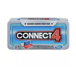 Hasbro Gaming Road Trip Connect 4 Portable Board Game Plastic Carrying Case NEW
